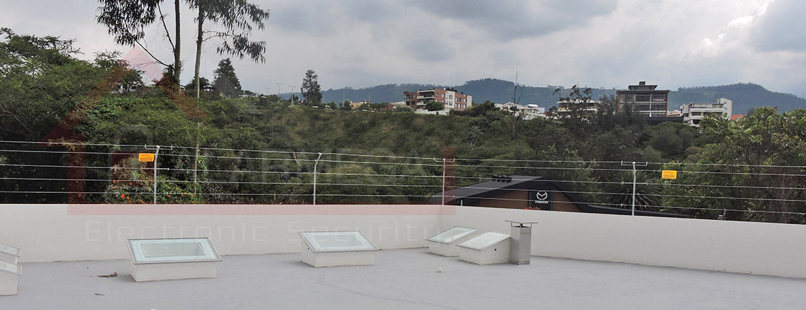 alarmega cerca eléctrica terraza residencial cinco hilos trampa anti movimiento los valles cumbayá ecuador